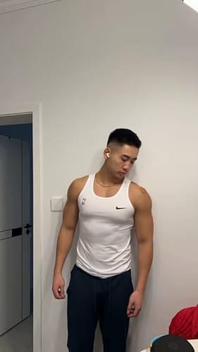 Customer photo review of Elite Pro White Compression Tank Top