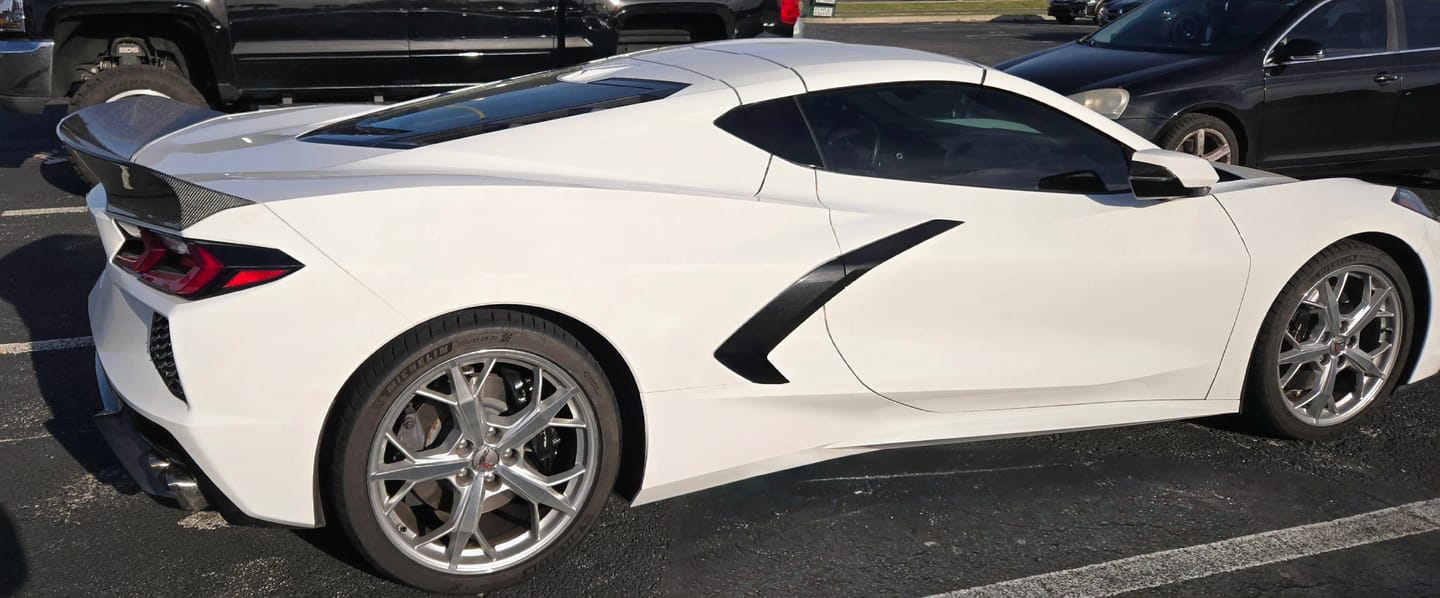 Customer photo review of Corvette C8 Ducktail Rear Trunk Spoiler
