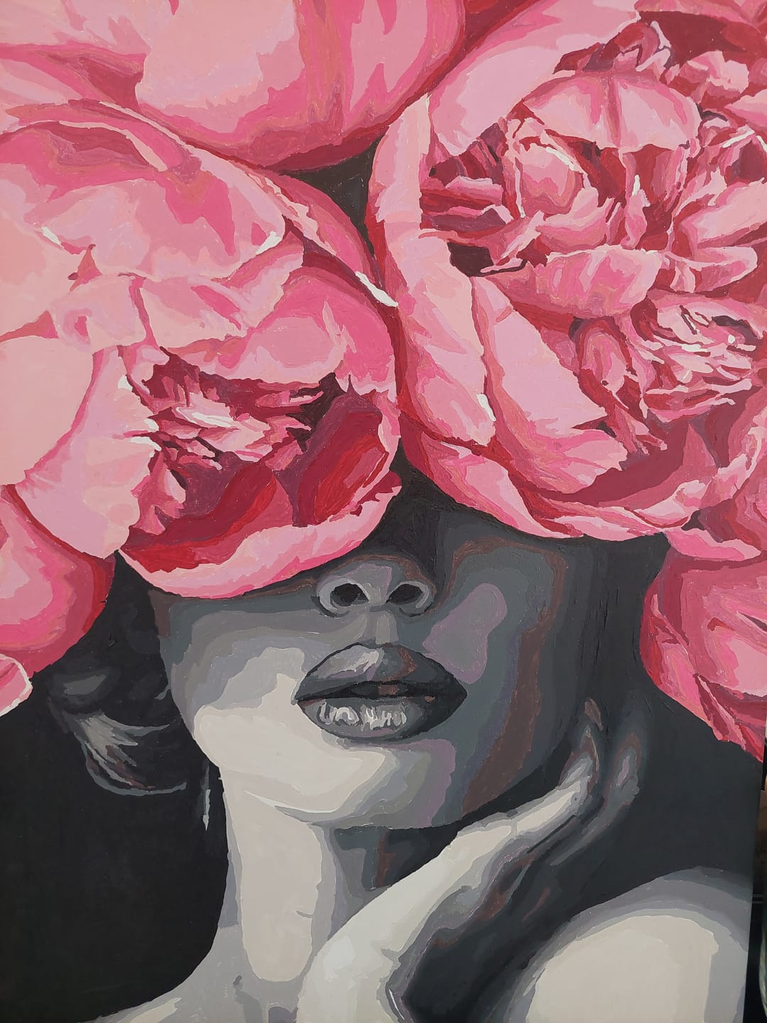 Customer photo review of Malen nach Zahlen - Noir Woman - Premium Painting