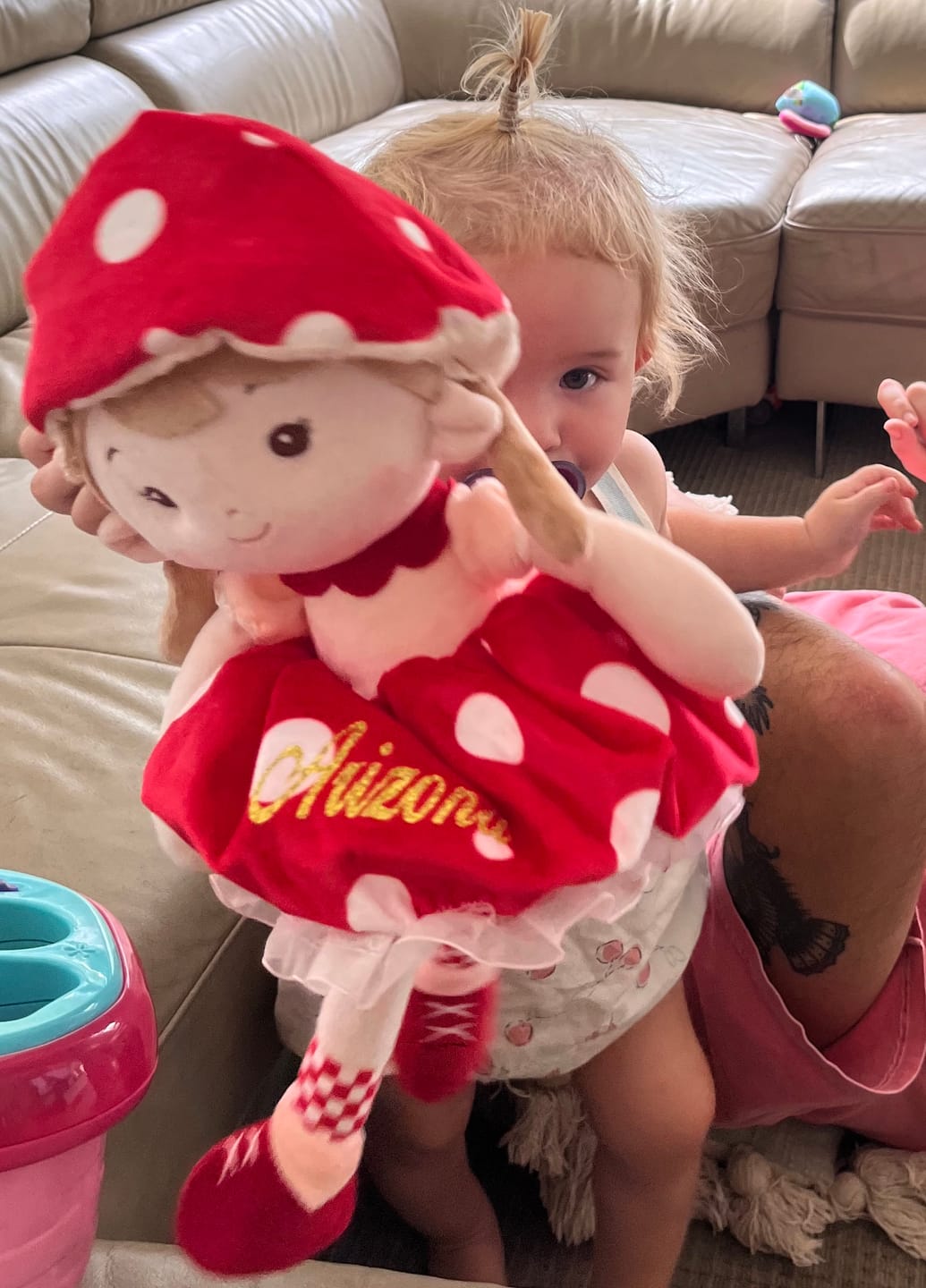 Customer photo review of Personalized Doll Carrier Backpack - with Baby Doll