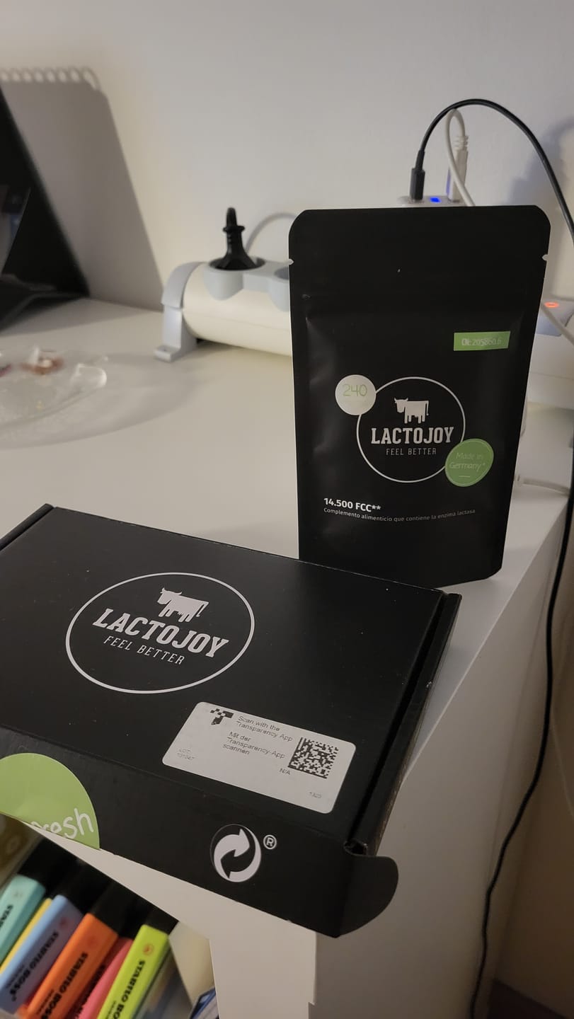 Customer photo review of LactoJoy Lactase Pills - 14.500 FCC - 240 pcs refill bag