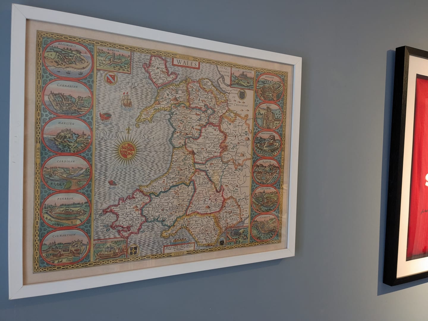Customer photo review of Old Colour Map of Wales, Cymru by John Speed, 1610