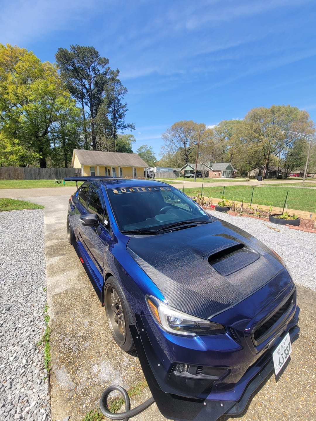 Customer photo review of SubieFlow Windshield Banners