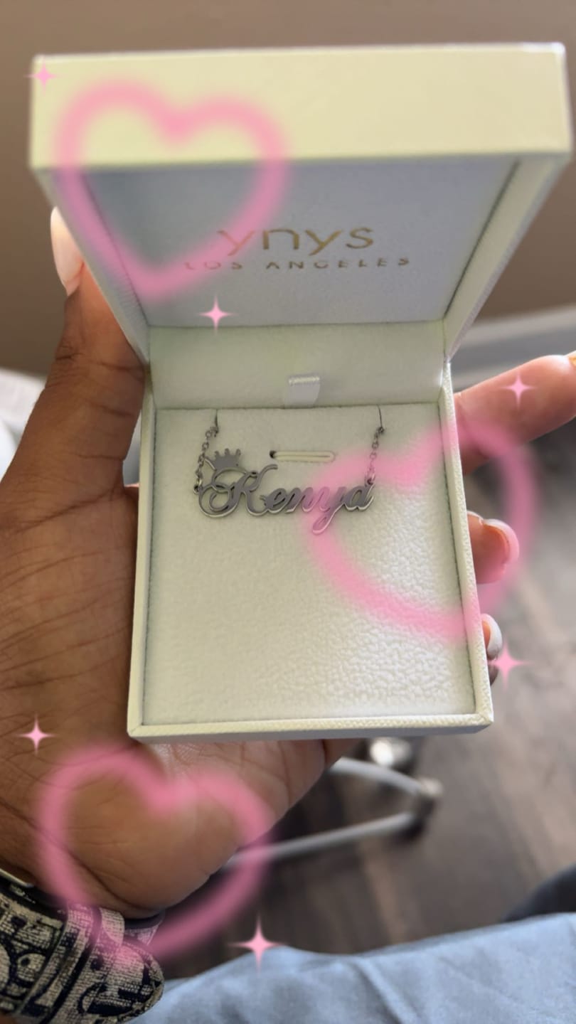 Customer photo review of Crown Name Necklace