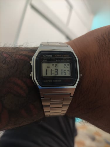 Customer photo review of Reloj Casio Vintage A158WA-1DF Azul/Plateado