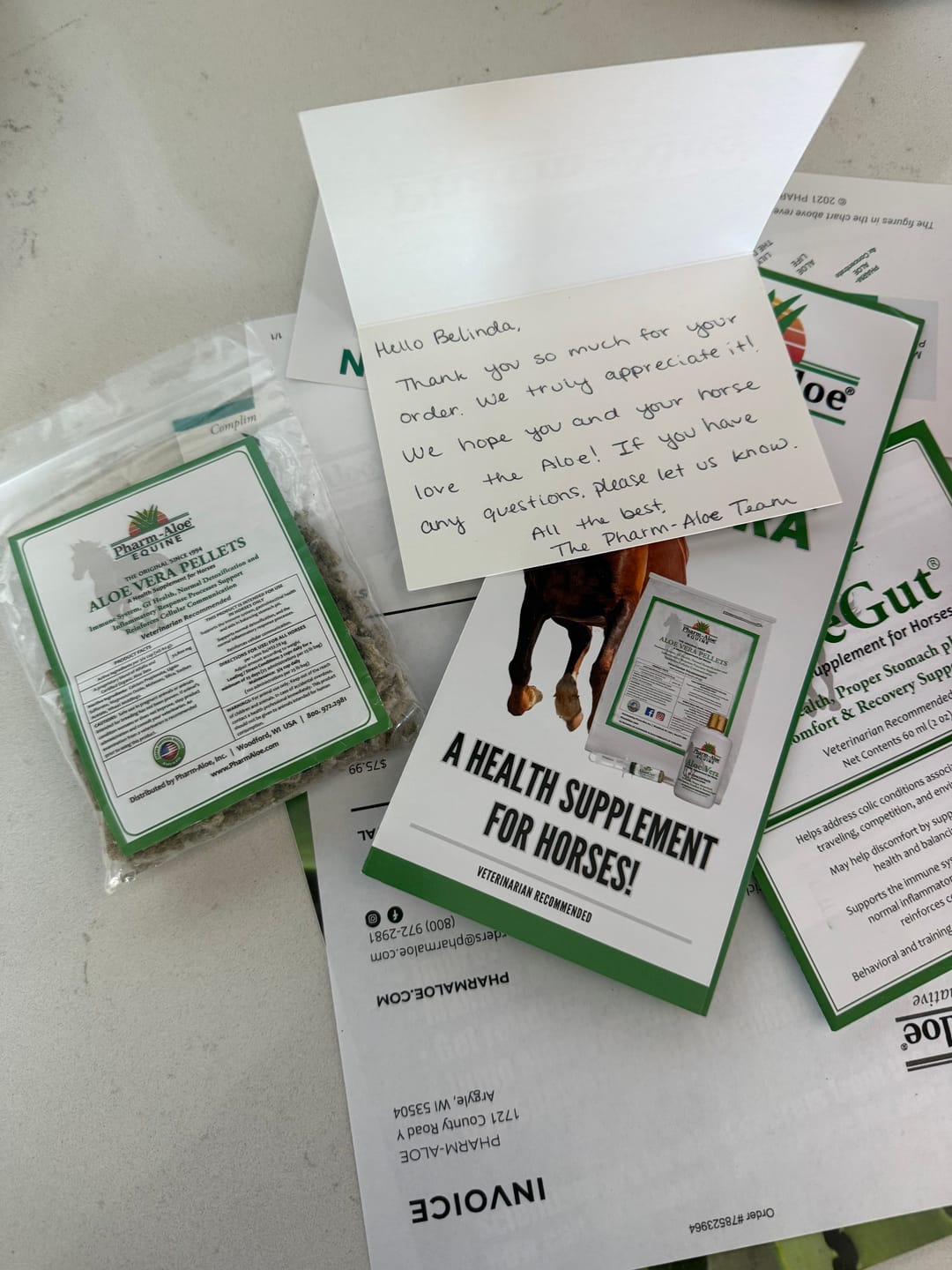 Customer photo review of Aloe Vera Pellets
