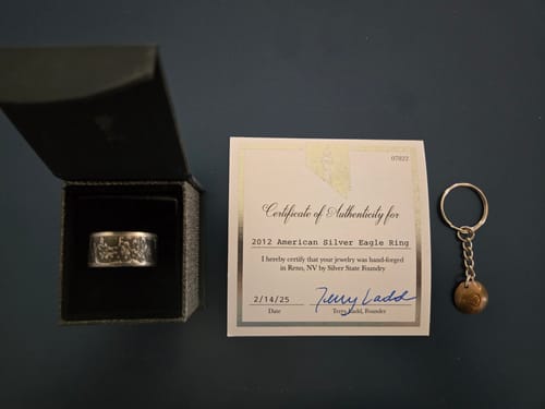 Customer photo review of Silver Eagle Coin Ring