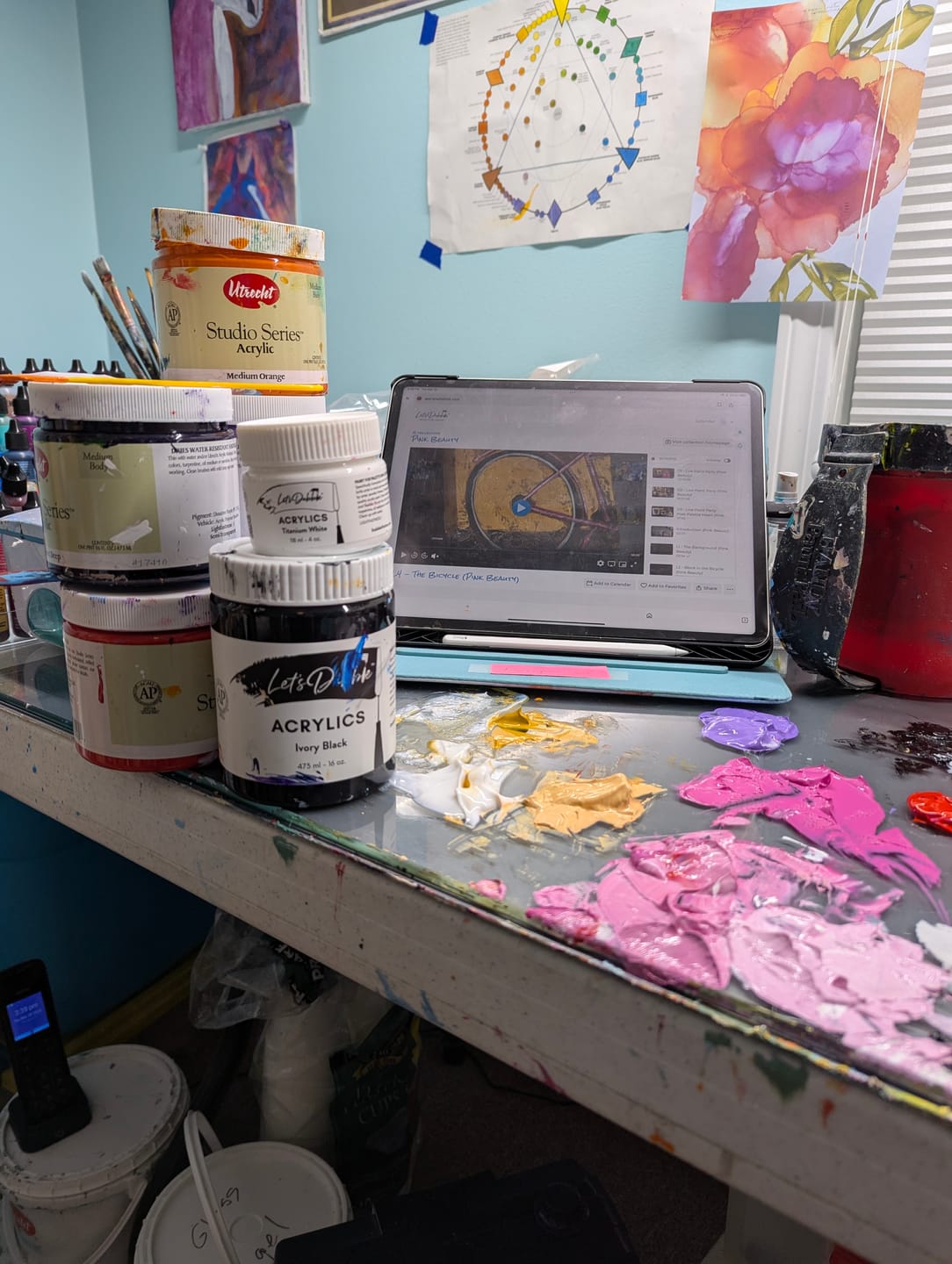 Customer photo review of DabblePaints™️ Titanium White — Thick-Body Acrylic Paint