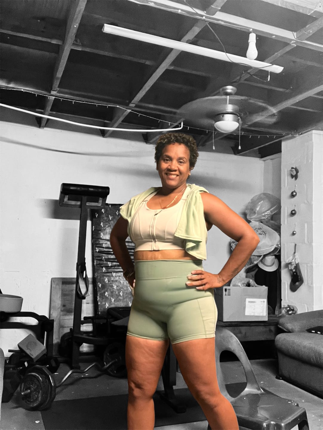 Customer photo review of High-Rise Pockets Shorts