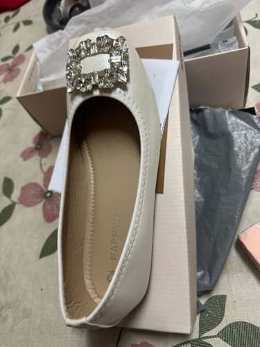 Customer photo review of Agness Rhinestone Ballerina Flats