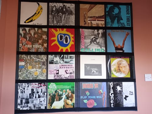 Customer photo review of 12" Vinyl Record Display Frame - LP Wall Storage