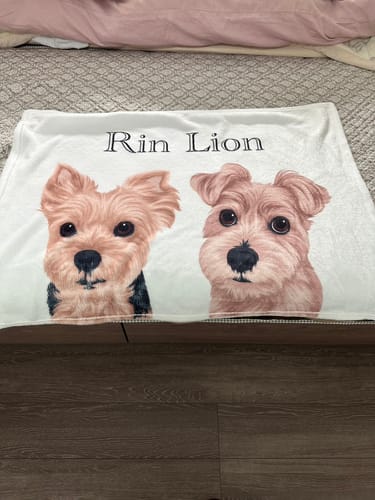 Customer photo review of Petcanva©オーダーメイド ブランケット