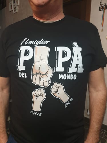 Customer photo review of Il miglior papà del mondo - Maglietta scura
per genitori