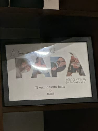 Customer photo review of Buona festa del papà - Poster personalizzato