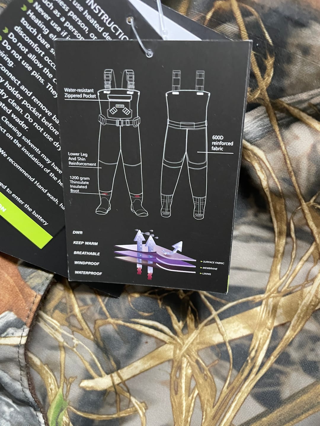 Customer photo review of TorridWade Heated Duck Waterfowl Hunting Breathable Chest Waders