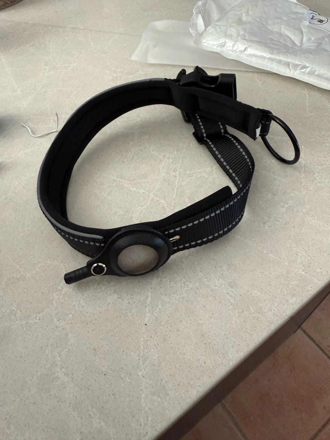 Customer photo review of Apple Airtag Pet Dog Collar Anti-Lost Reflective WaterProof