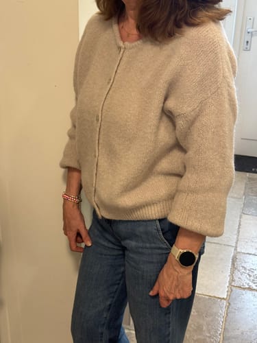 Customer photo review of Hanni Soft Strickjacke - Greige