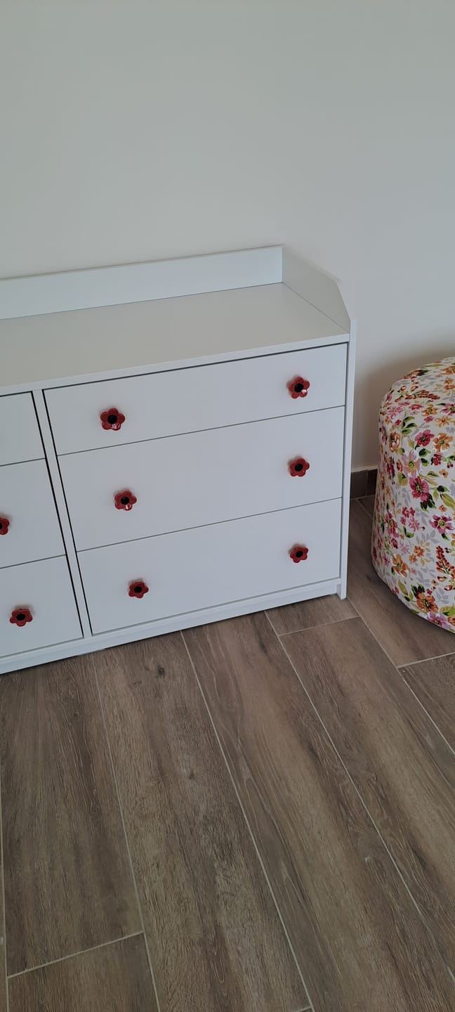 Customer photo review of Poppy Shaped Ceramic Cabinet knob 45mm