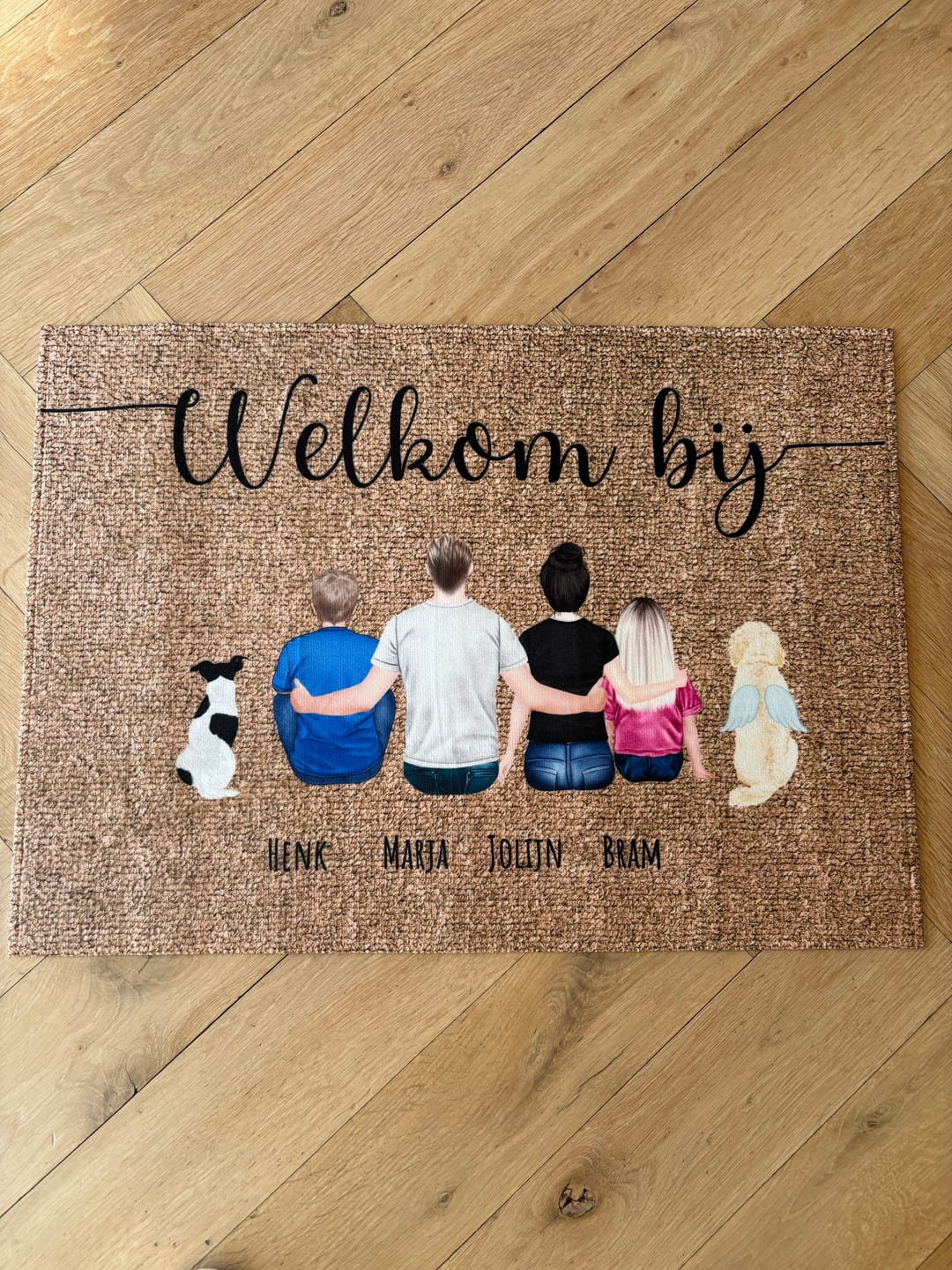 Customer photo review of Familie - Gepersonaliseerde deurmat