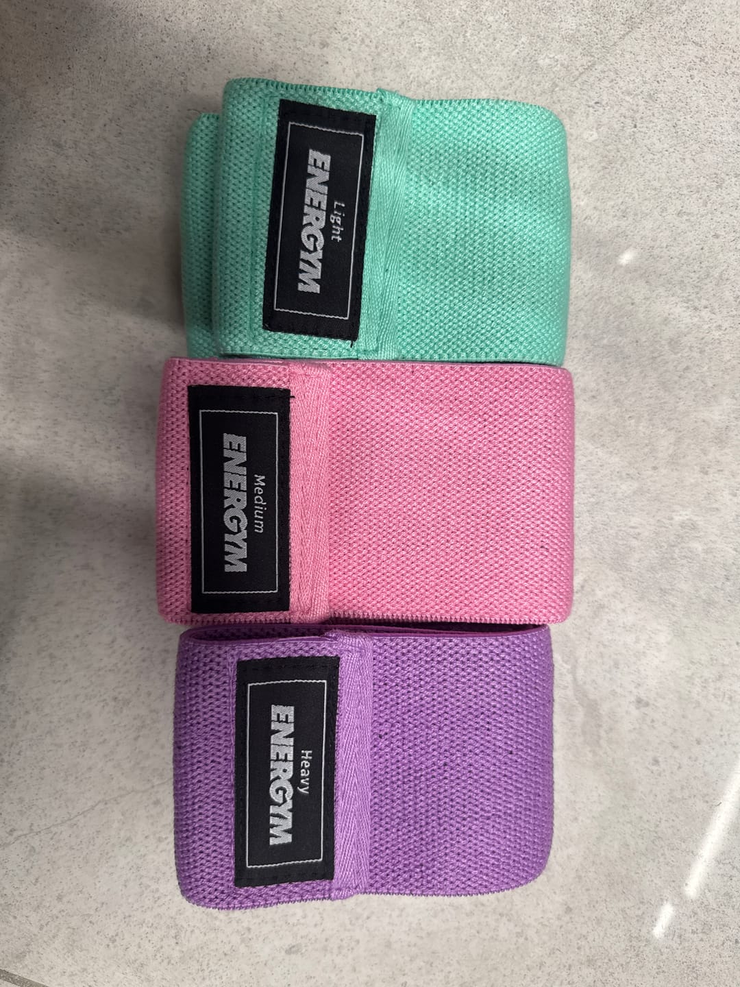 Customer photo review of גומיות לולאה מבד סט 3 דרגות קושי