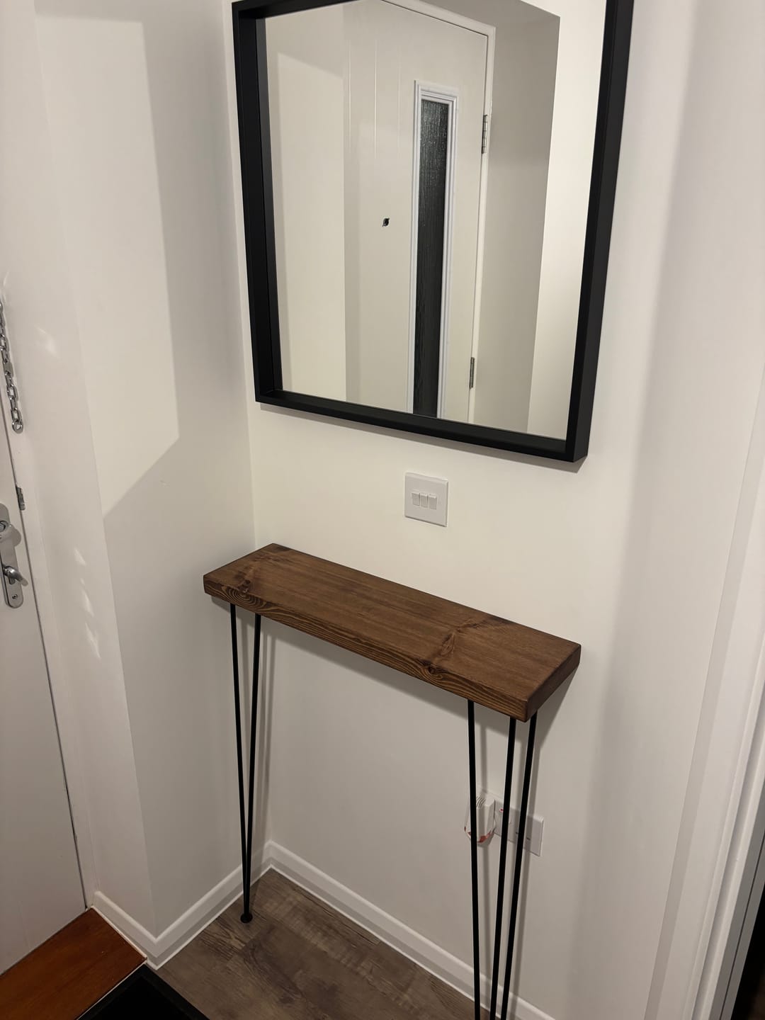 Customer photo review of Console Table 20cm Depth | Hairpin Leg