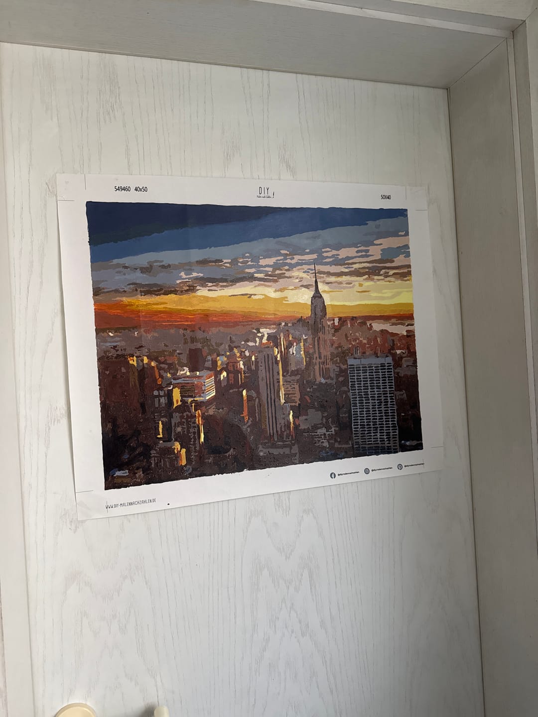 Customer photo review of Malen nach Zahlen - Sonnenuntergang über Manhatten - New York