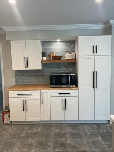 Customer photo review of Modern 3" Thick Floating Shelves