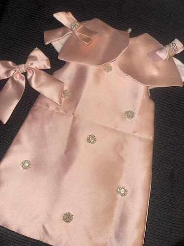 Customer photo review of Cute Baby Girl Bead Dress Beauty Pageant  Dress Toddler First Communion Dresses