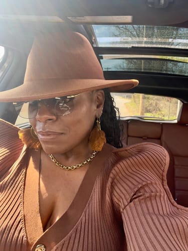 Customer photo review of Atlanta Wide Brim Fedora - Assorted Colors