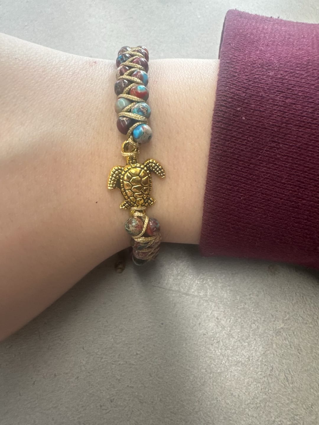 Customer photo review of Legendary Sea Turtle Bracelet