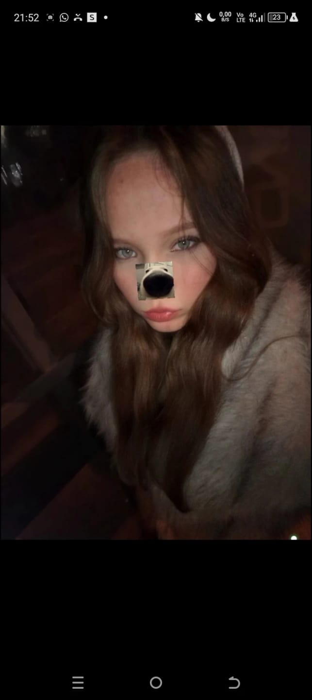 Customer photo review of Gradient Faux Fox Fur Coat With Big Fur Collar — Black | KIMLUD