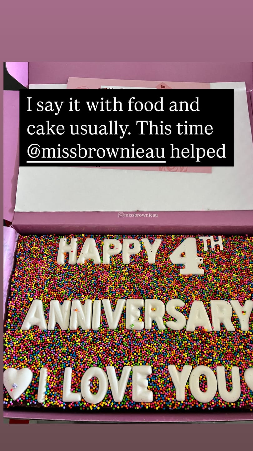 Customer photo review of Custom Anniversary Brownie