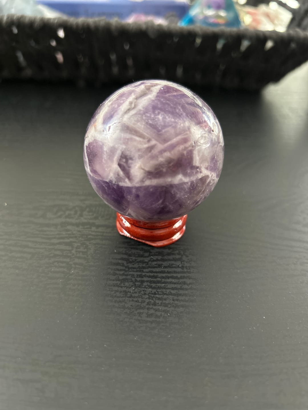 Customer photo review of Amethyst Sphere