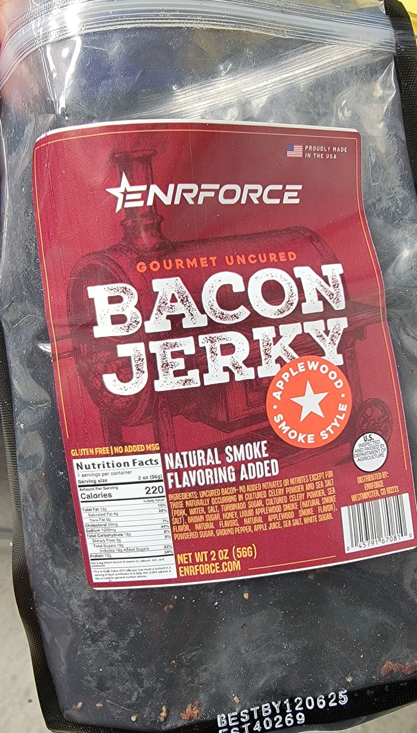 Customer photo review of Gourmet Bacon Jerky