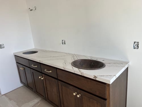 Customer photo review of Boise Cabinet Pulls - Unlacquered Brass Polished