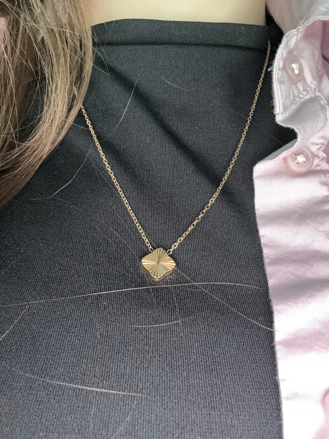 Customer photo review of Flora Gold Necklace