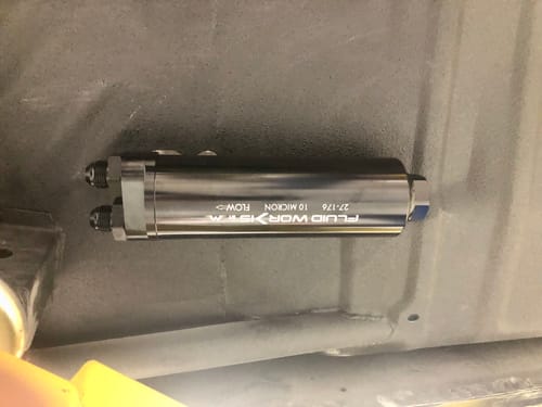 Customer photo review of Fluidworks Dual Outlet 32GPM Post Fuel Filter w/ Mount (10 Micron)