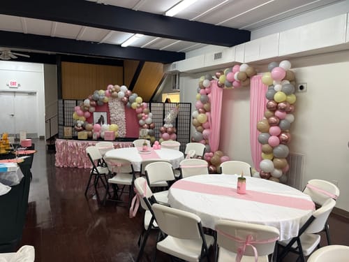 Customer photo review of 8x7.5ft Sturdy Portable Balloon Stand for Baby Showers & Birthdays & Wedding Events