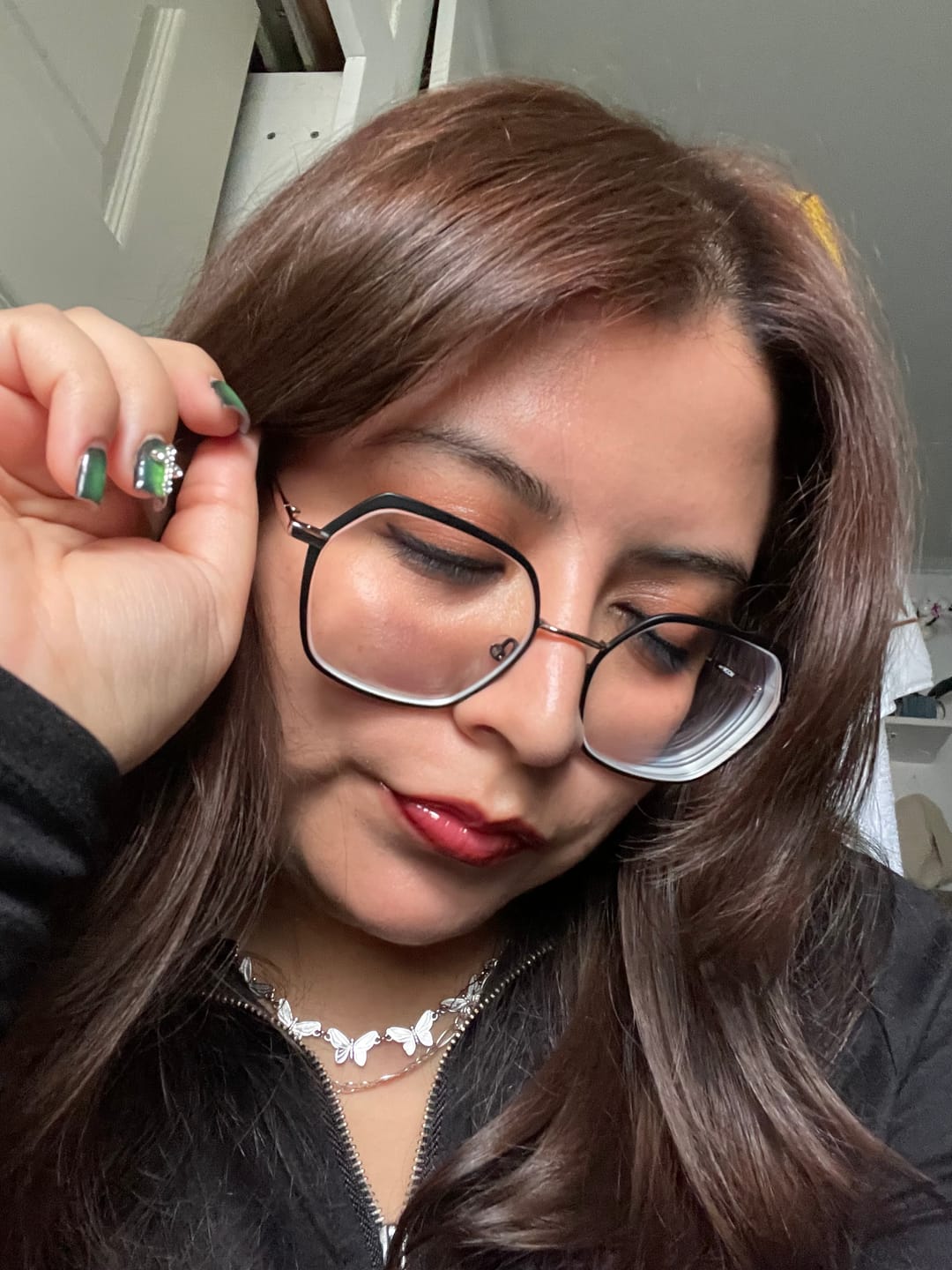 Customer photo review of BUTTERFLY NECKLACE (ADJUSTABLE)