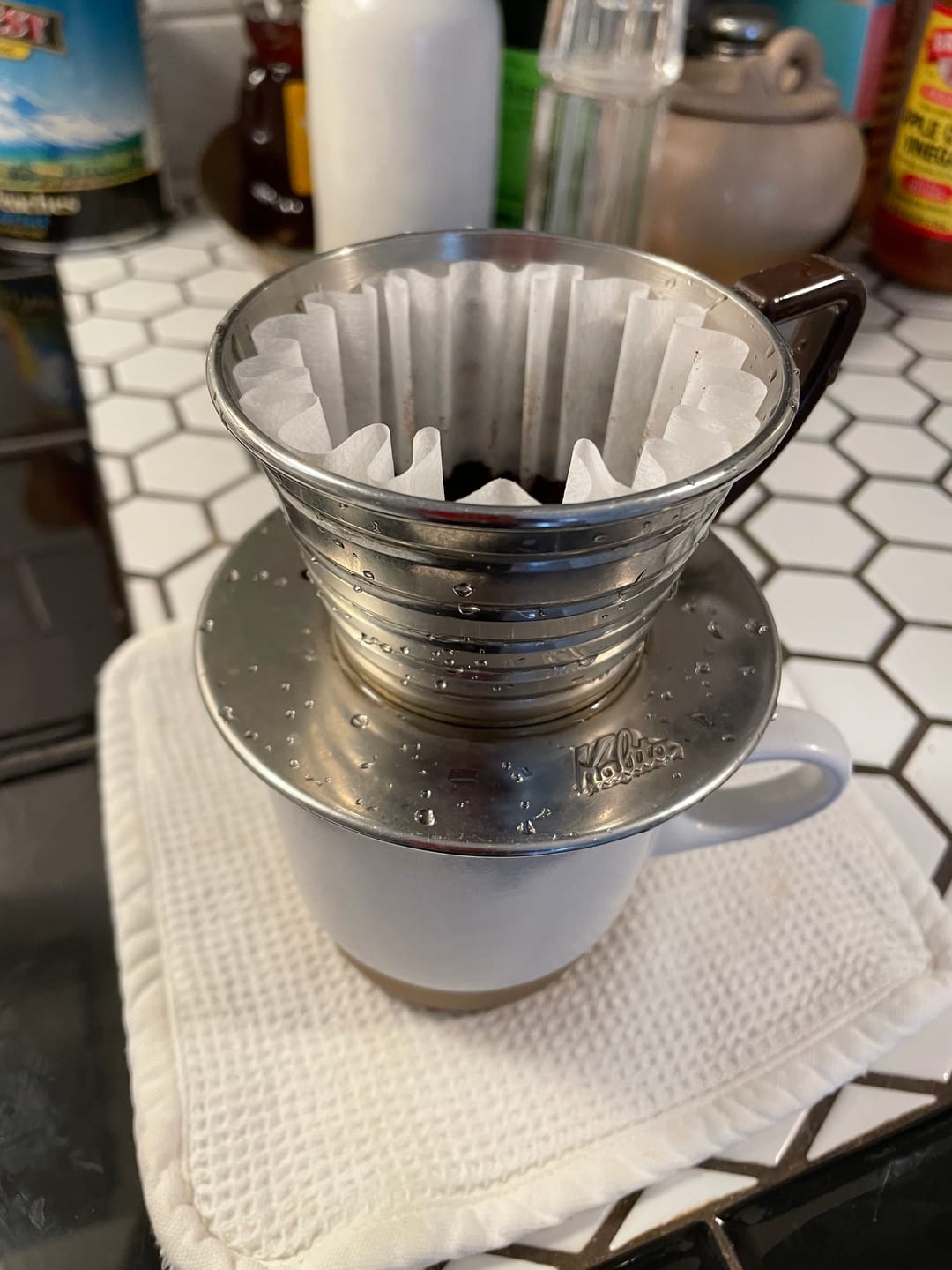 Customer photo review of Kalita Wave 155 Coffee Filters - 100ct
