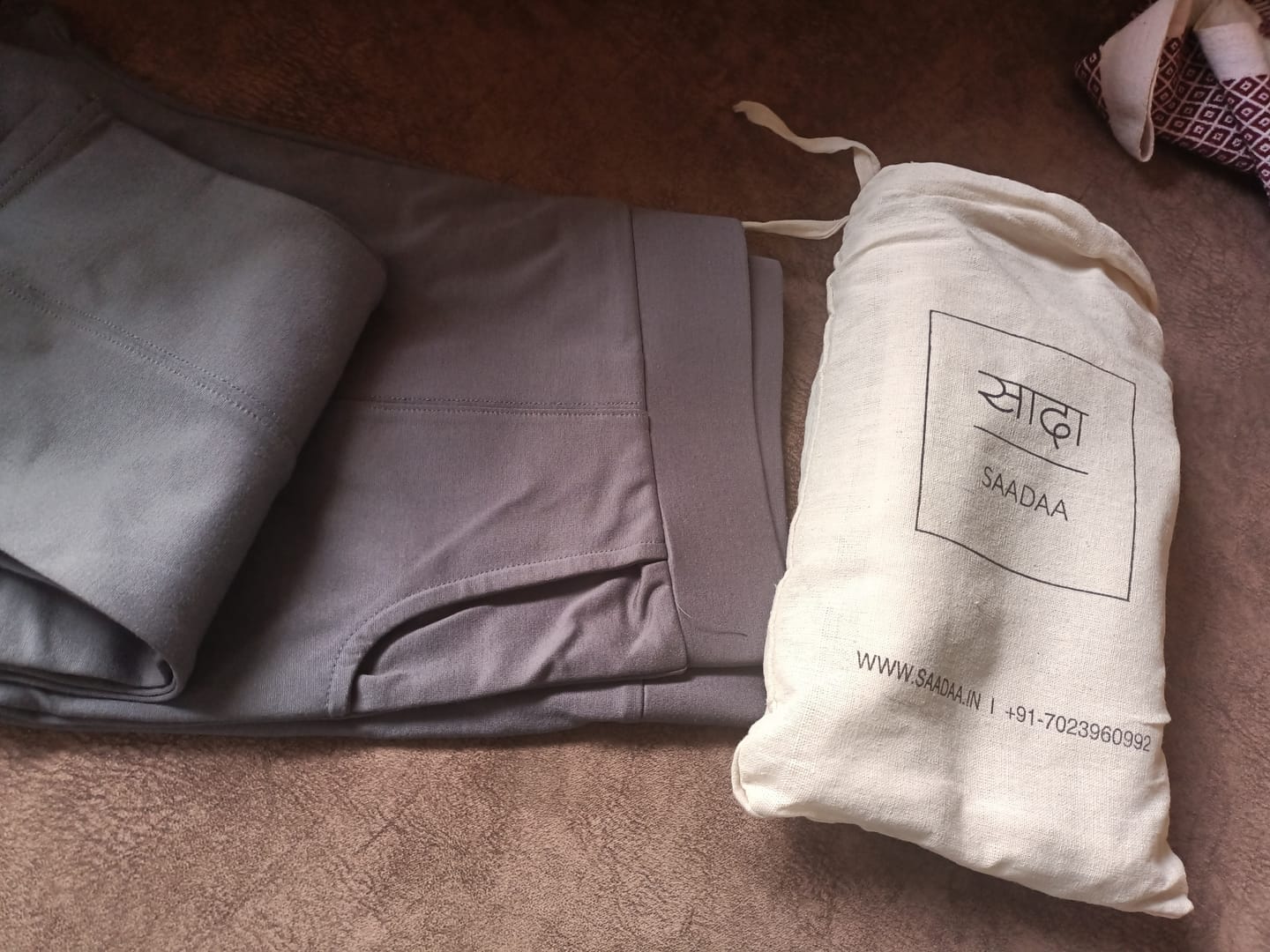Customer photo review of Cement Grey 4-Way Stretchable Pants