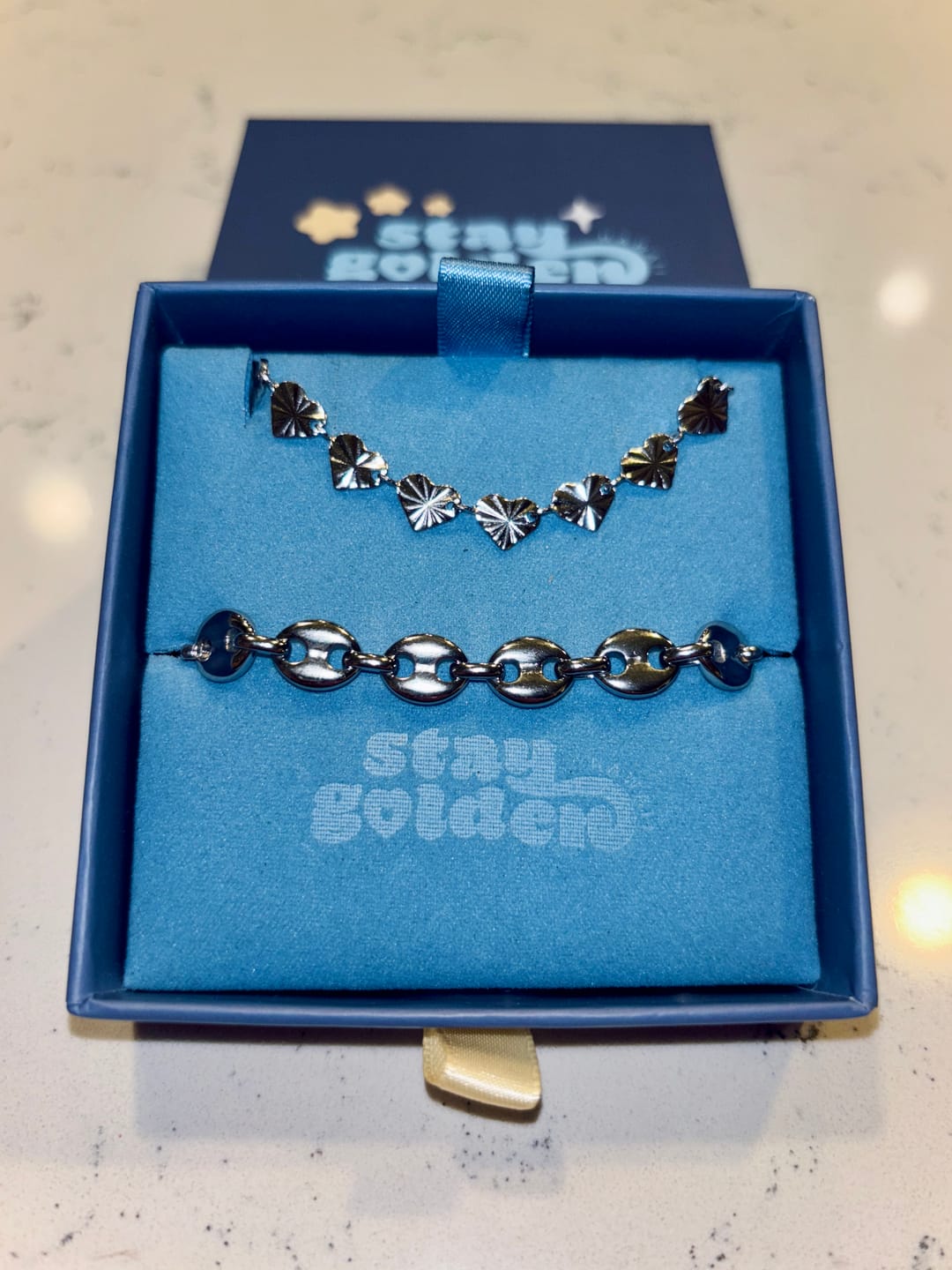 Customer photo review of Starlight Heart Chain Necklace