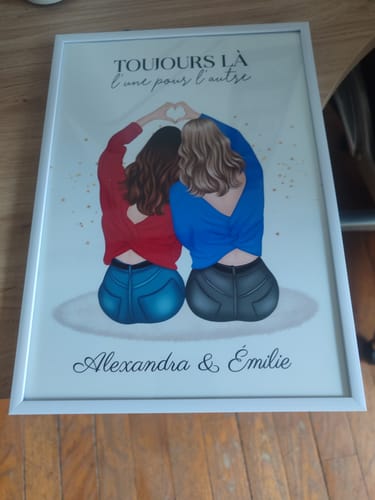 Customer photo review of Affiche Personnalisée - Meilleures Amies