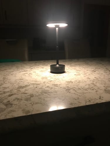 Customer photo review of Cordless Modern Aura Table Lamp - Cordless Table Lamp with Touch Control & Modern Nordic Design