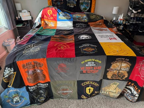 Customer photo review of Quilts for Large and XL T-Shirts