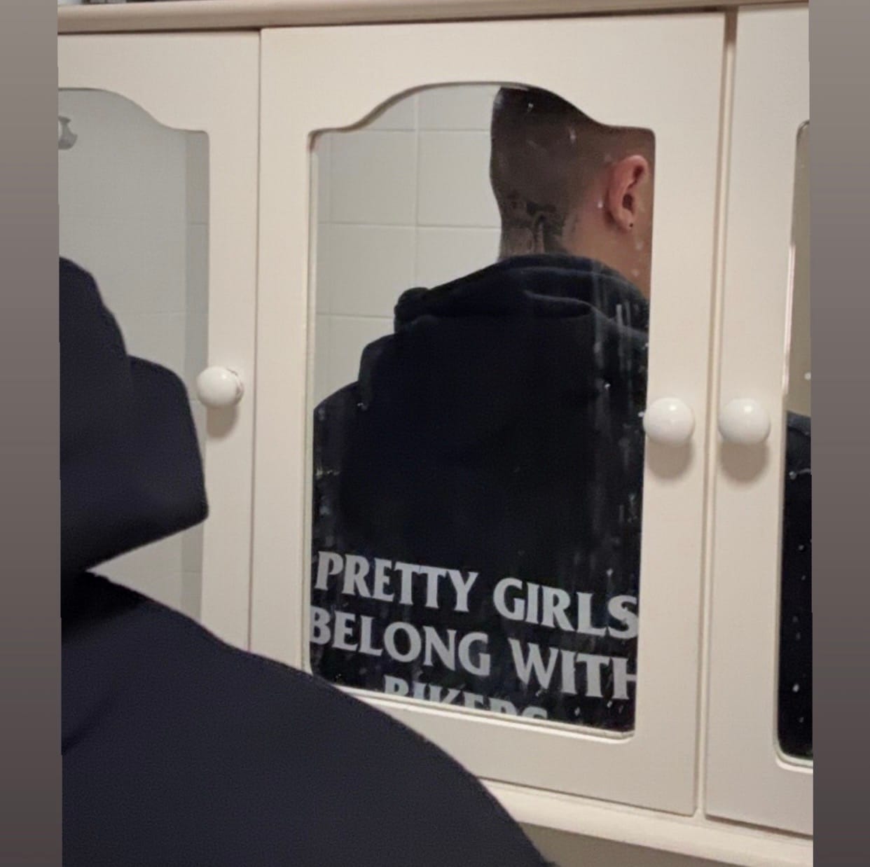 Customer photo review of "Pretty Girls Belong With Bikers" Hoodie