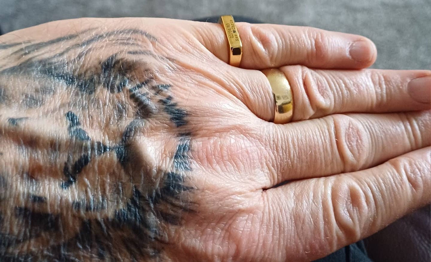 Customer photo review of Personalised Gold Signet Ring