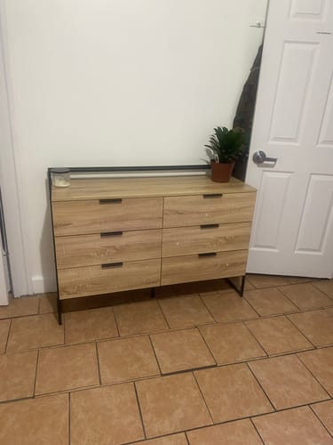 Customer photo review of Flycity 6 Drawers Dresser for Bedroom with Spacious Storage
