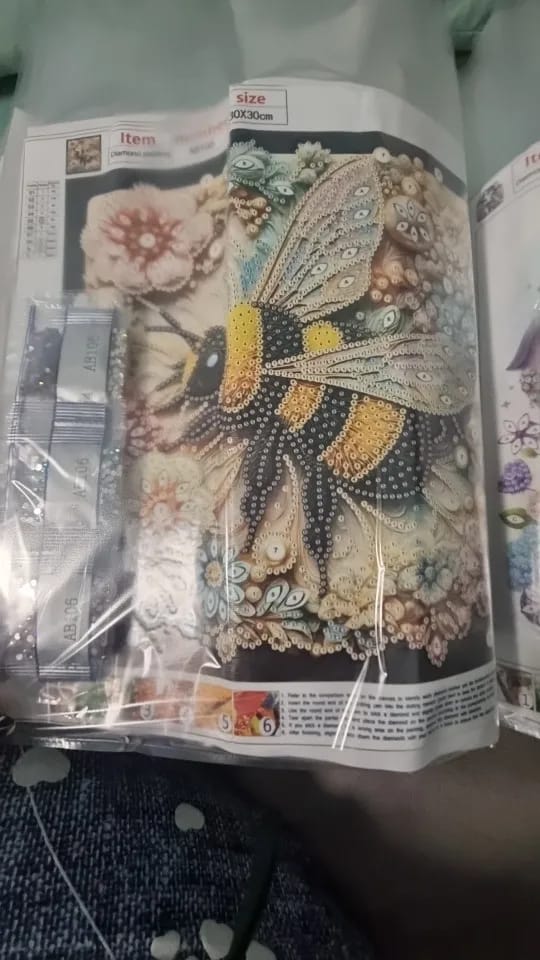 Customer photo review of Colorful Friends 30x30cm Animals - Partial Drills - Diamond Painting