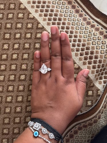 Customer photo review of HEARTY RING - Fine Silver